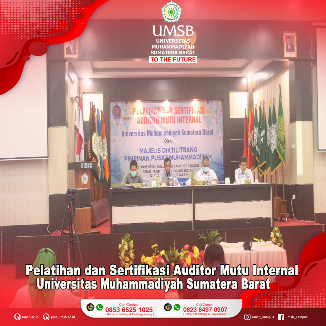 PELATIHAN & SERTIFIKASI AUDITOR MUTU INTERNAL (AMI) UMSB