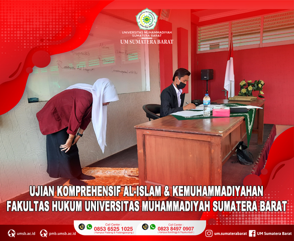 UJIAN KOMPREHENSIF AL-ISLAM & KEMUHAMMADIYAHAN FAKULTAS HUKUM UNIVERSITAS MUHAMMADIYAH SUMATERA BARAT