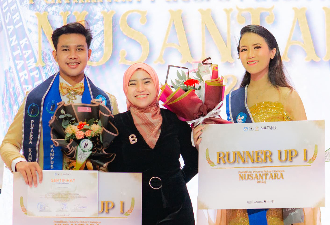 Bertabur Prestasi, Sandri Ali Mahasiswa Fakultas Ekonomi UM Sumatera Barat Raih Runner Up 1 di Pemilihan Putera Puteri Kampus Nusantara 2024