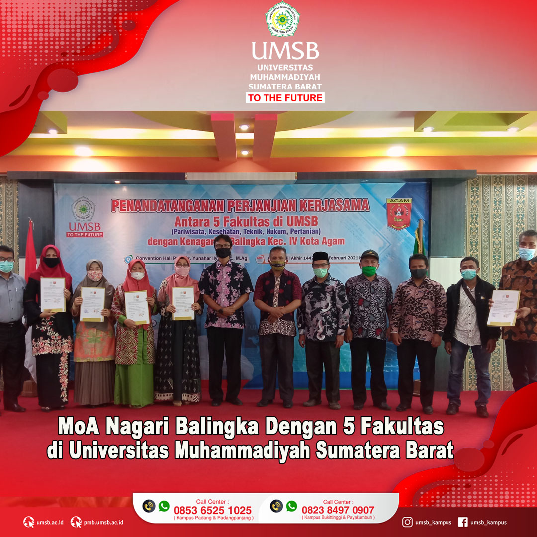 NAGARI BALINGKA TANDATANGANI MoA DENGAN LIMA FAKULTAS DI UMSB