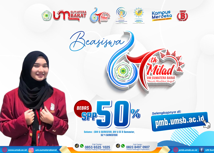 Peringati Milad Ke 67, UM Sumatera Barat Launching Program Beasiswa