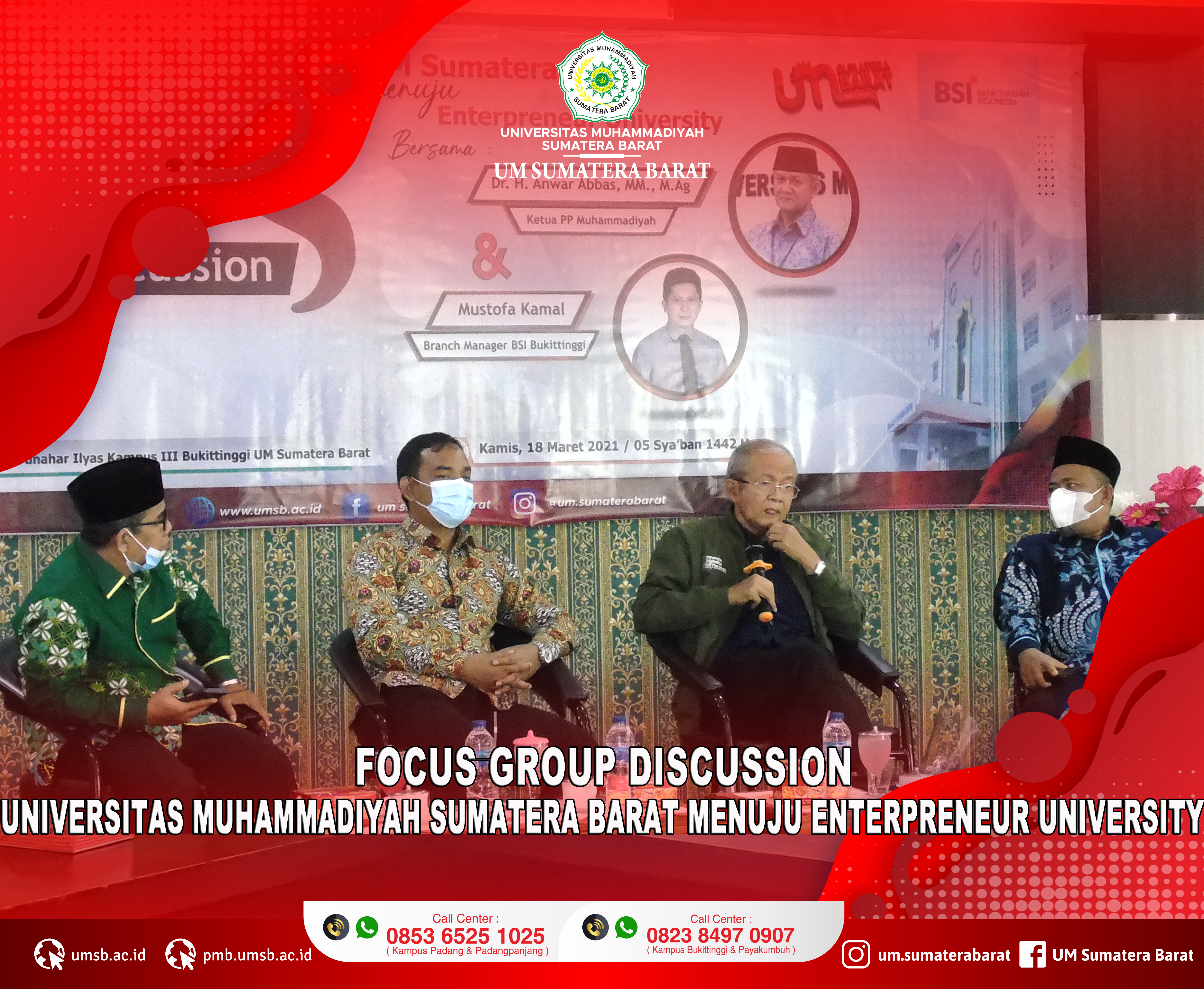 KOMITMEN MENJADI ENTERPRENEUR UNIVERSITY, UNIVERSITAS MUHAMMADIYAH SUMATERA BARAT HADIRKAN KETUA PP MUHAMMADIYAH YANG JUGA AHLI EKONOMI ISLAM
