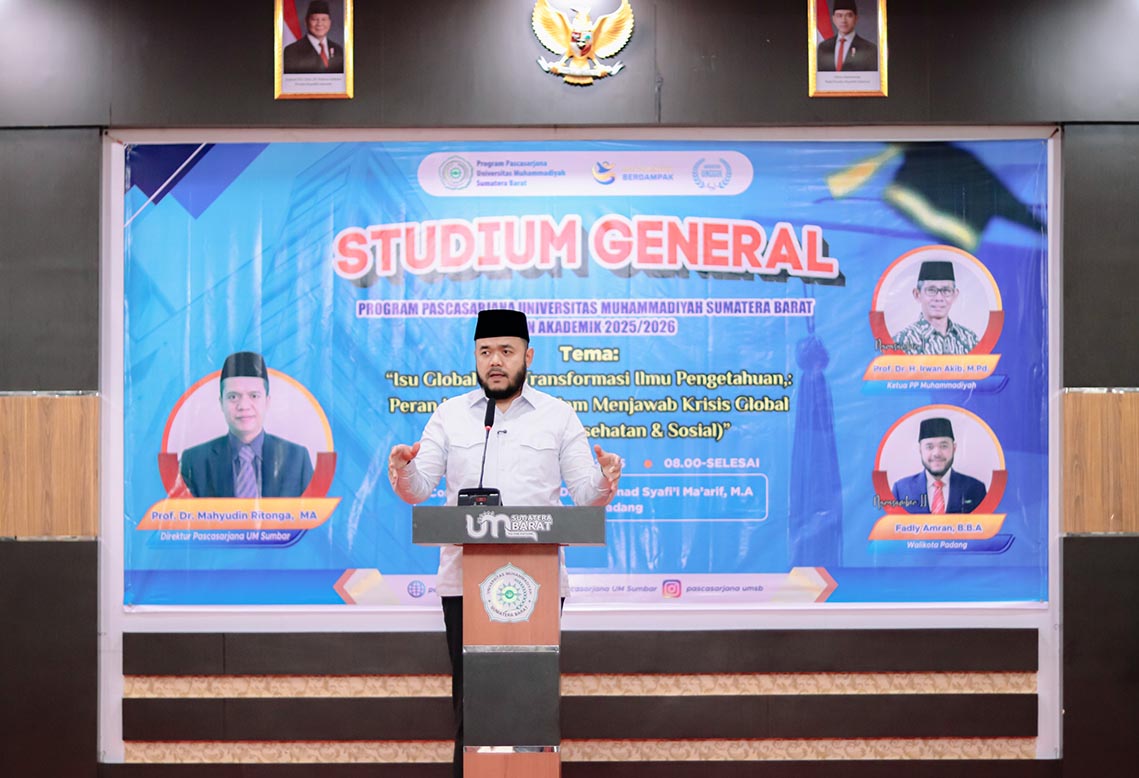 Jadi Pembicara Kunci Studium General Pascasarjana UM Sumatera Barat, Walikota Padang Paparkan Program Smart Surau 