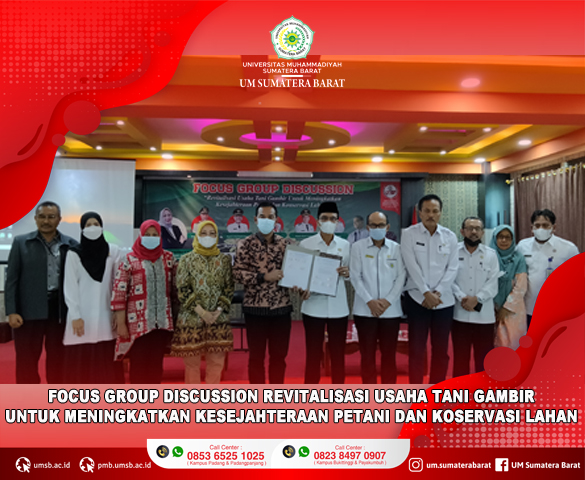 FOCUS GROUP DISCUSSION DENGAN TEMA REVITALISASI USAHA TANI GAMBIR UNTUK MENINGKATKAN KESEJAHTERAAN PETANI DAN KONSERVASI LAHAN SUKSES DILAKSANAKAN