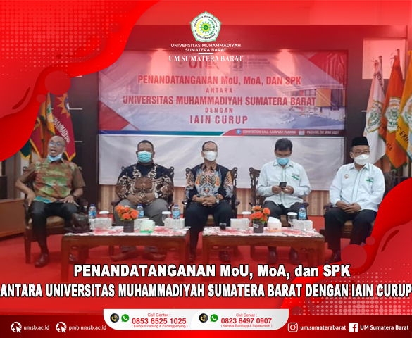 UNIVERSITAS MUHAMMADIYAH SUMATERA BARAT TANDATANGANI MoU, MoA DAN SPK DENGAN INSTITUT AGAMA ISLAM NEGERI CURUP