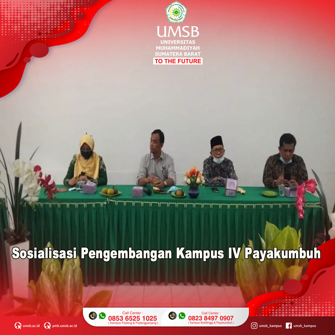 LAKUKAN PENGEMBANGAN PEMBANGUNAN KAMPUS IV, UMSB ADAKAN SOSIALISASI KE MASYARAKAT SEKITAR