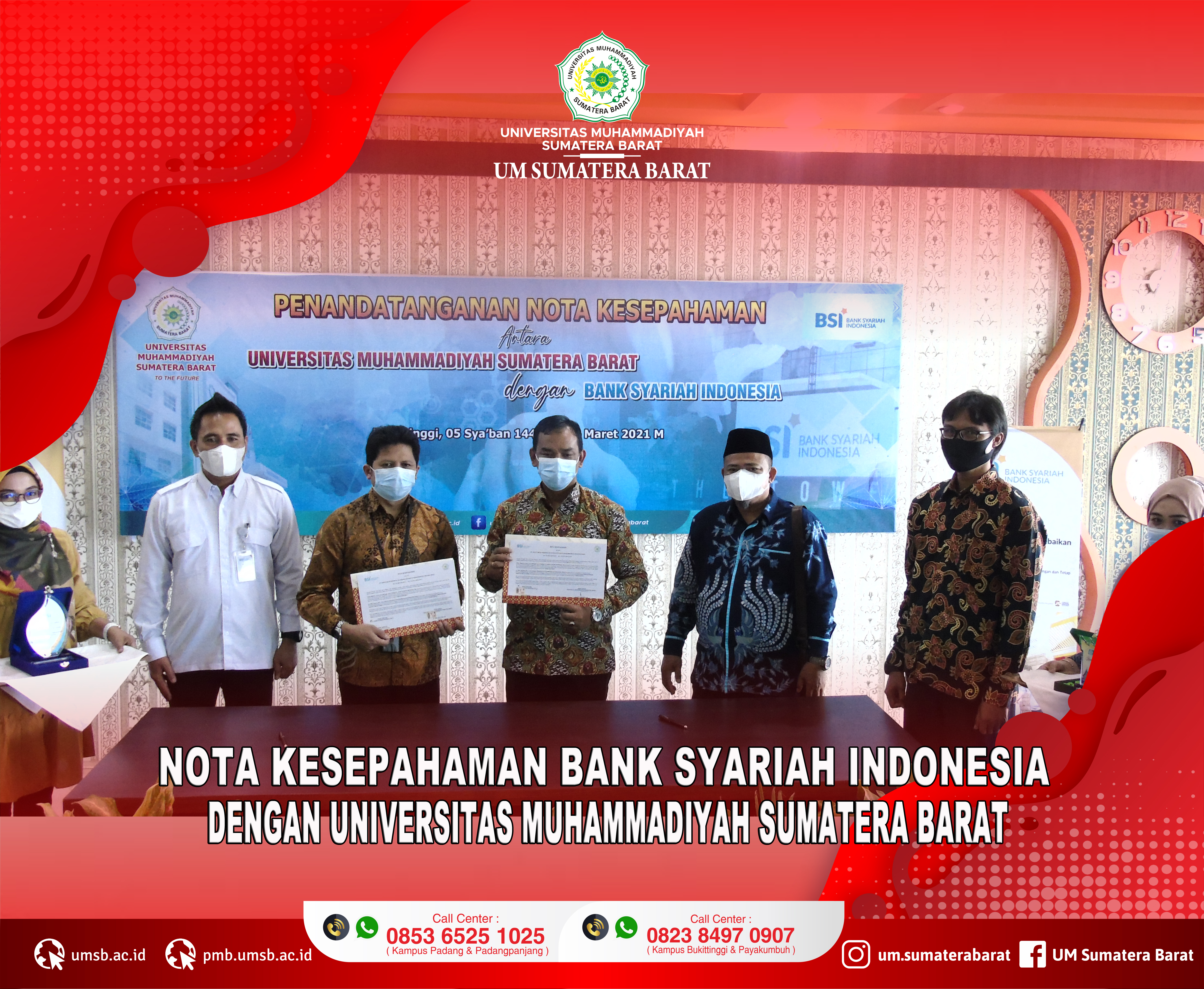 PENANDATANGANAN KERJASAMA BANK SYARIAH INDONESIA DENGAN UNIVERSITAS MUHAMMADIYAH SUMATERA BARAT