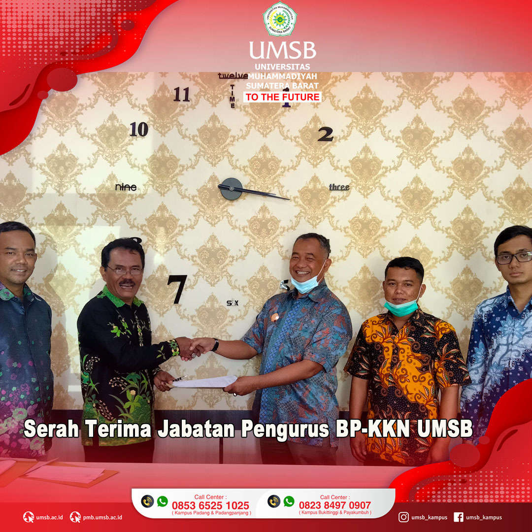 SERAH TERIMA PENGURUS BP-KKN UMSB