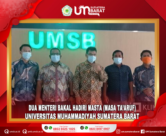 DUA MENTERI BAKAL HADIRI MASTA UNIVERSITAS MUHAMMADIYAH SUMATERA BARAT