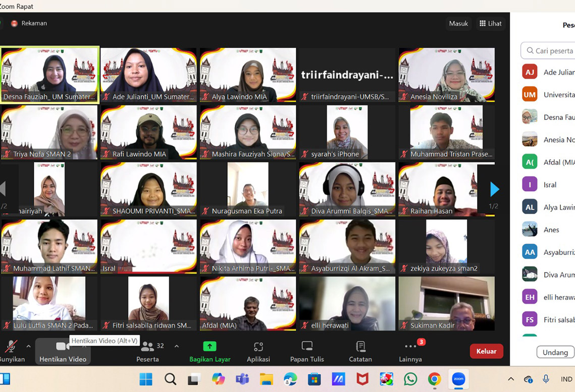 “Saciok Bak Ayam, Sadanciang Bak Basi”, Virtual Ranah-Rantau International Student Exchange Program (VR2ISEP 2024)