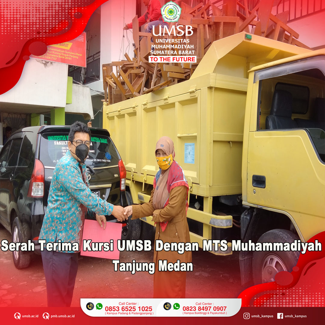 UMSB HIBAHKAN KURSI KE MTS MUHAMMADIYAH TANJUNG MEDAN