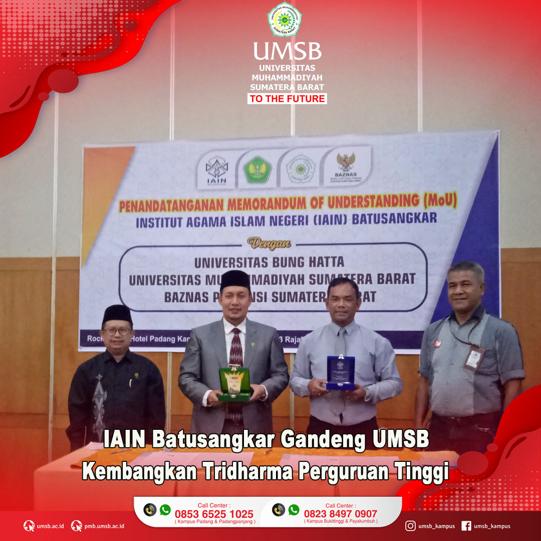 IAIN BATUSANGKAR GANDENG UMSB KEMBANGKAN TRIDHARMA PERGURUAN TINGGI