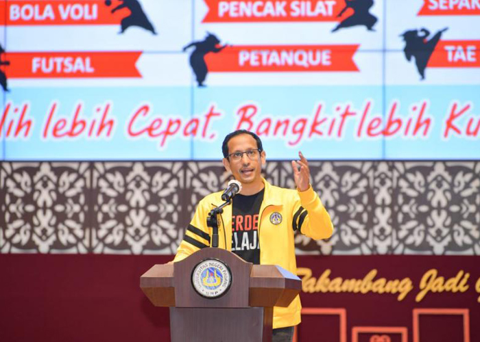 Nadiem Makarim Buka Pomnas Ke-17 di Padang