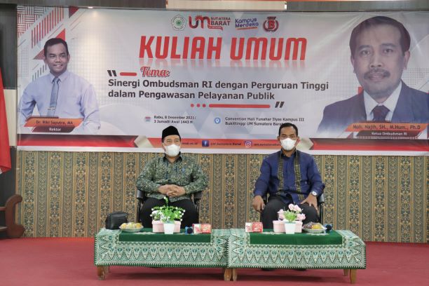 UM Sumatera Barat Gelar Kuliah Umum Hadirkan Ketua Ombudsman Republik Indonesia