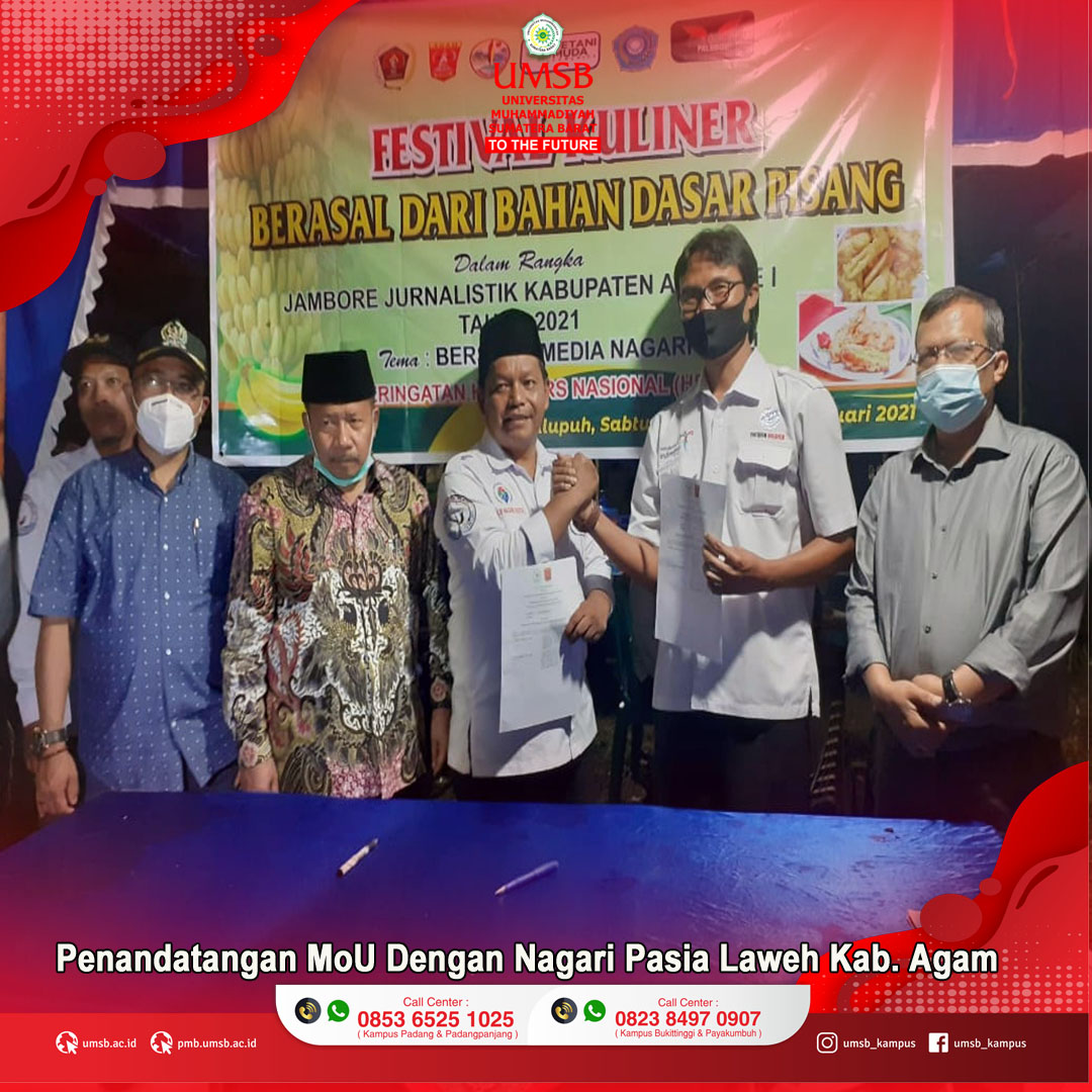 NAGARI PASIA LAWEH TEKEN KERJASAMA DENGAN UMSB.