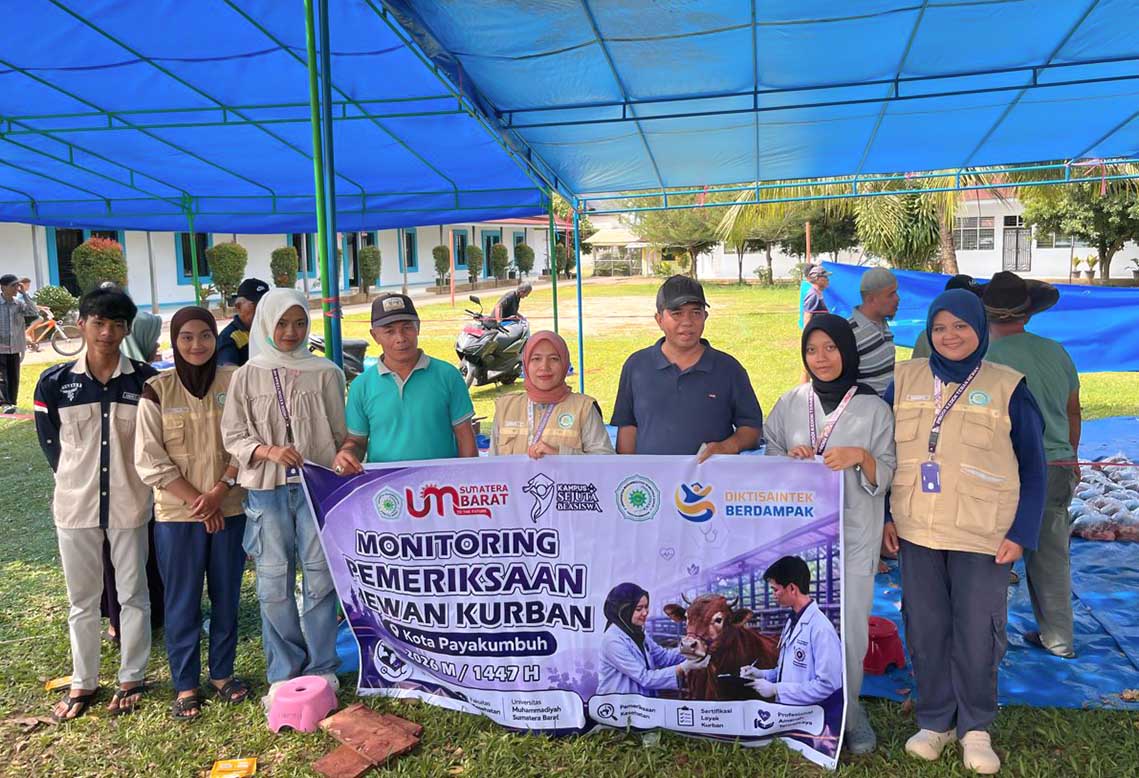 Prodi Kedokteran Hewan UM Sumatera Barat Monitoring Pemeriksaan Hewan Kurban di Payakumbuh