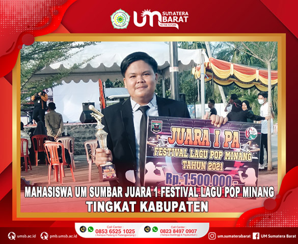 MAHASISWA UM SUMBAR JUARA 1 FESTIVAL LAGU POP MINANG TINGKAT KABUPATEN