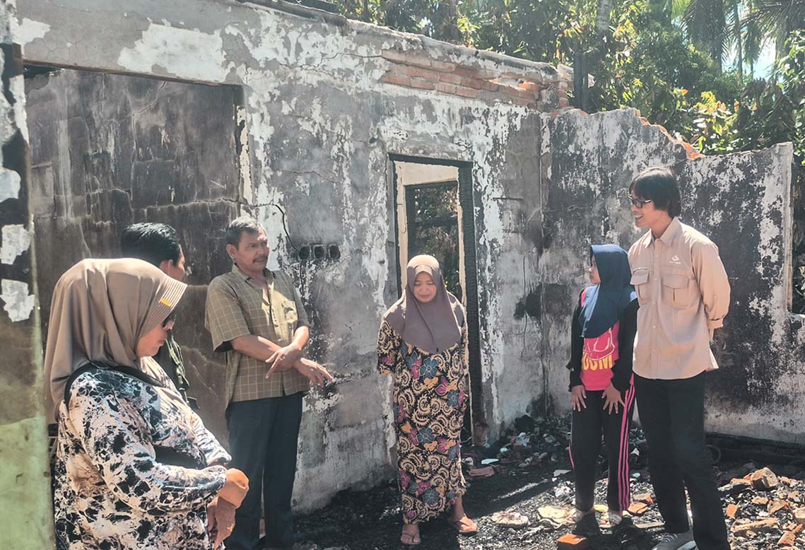 PSRMB UM Sumatera Barat Lakukan Survei Lokasi Rumah Mahasiswa Korban Kebakaran di Kabupaten 50 Kota