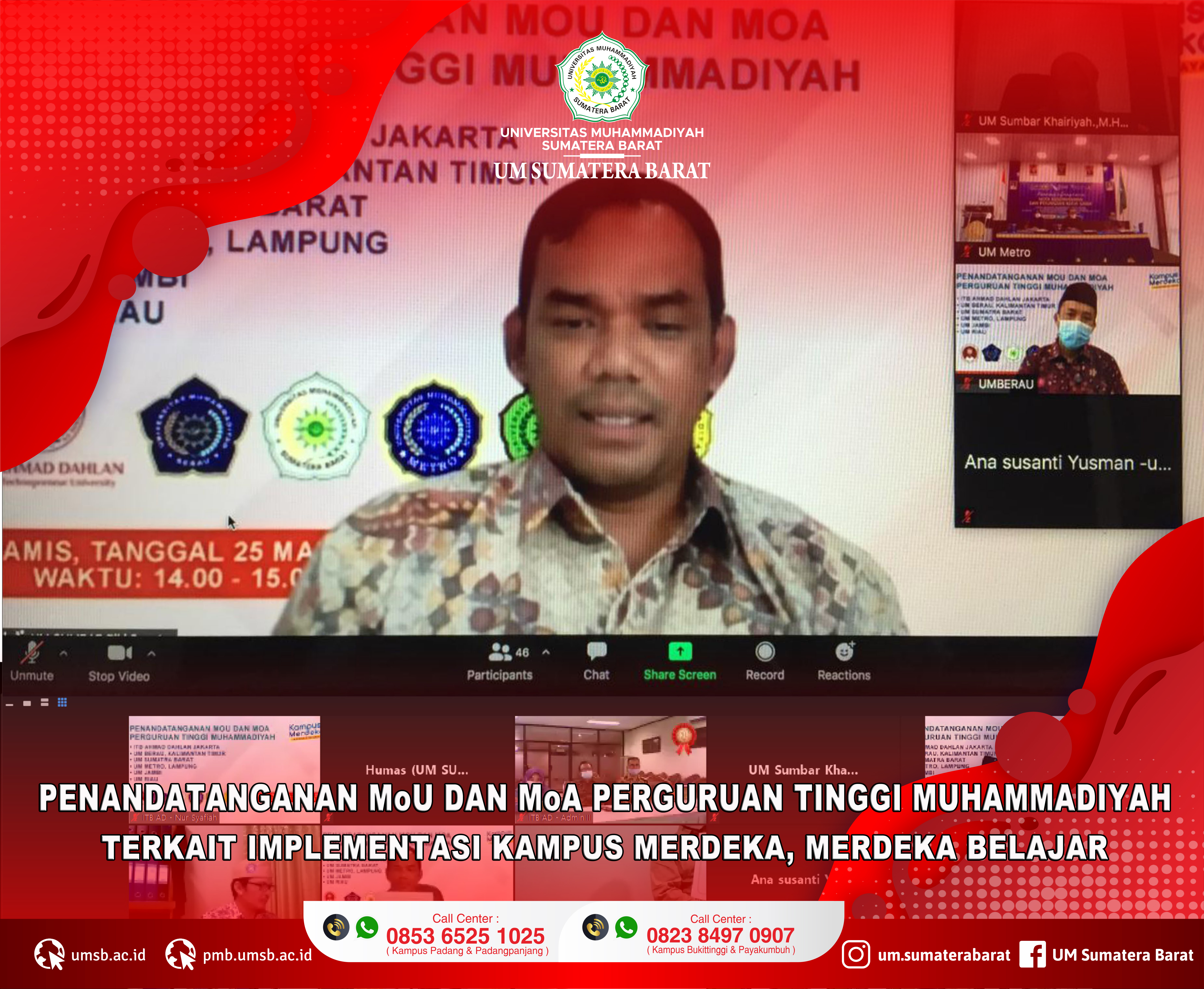 PENANDATANGANAN MoU DAN MoA PERGURUAN TINGGI MUHAMMADIYAH TERKAIT IMPLEMENTASI MERDEKA BELAJAR KAMPUS MERDEKA