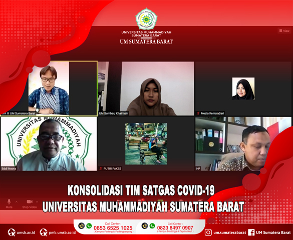 KONSOLIDASI TIM SATGAS COVID-19 UNIVERSITAS MUHAMMADIYAH SUMATERA BARAT
