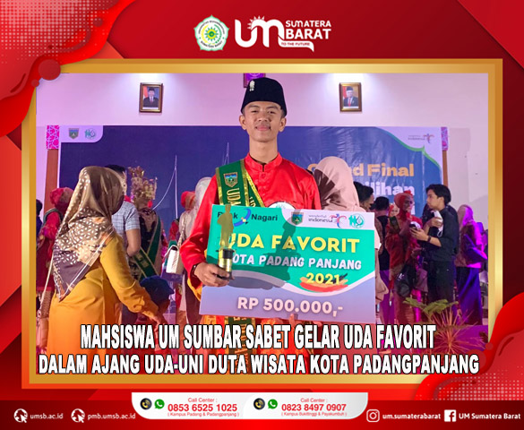 MAHASISWA UM SUMBAR SABET GELAR UDA FAVORIT DALAM AJANG UDA-UNI DUTA WISATA KOTA PADANGPANJANG