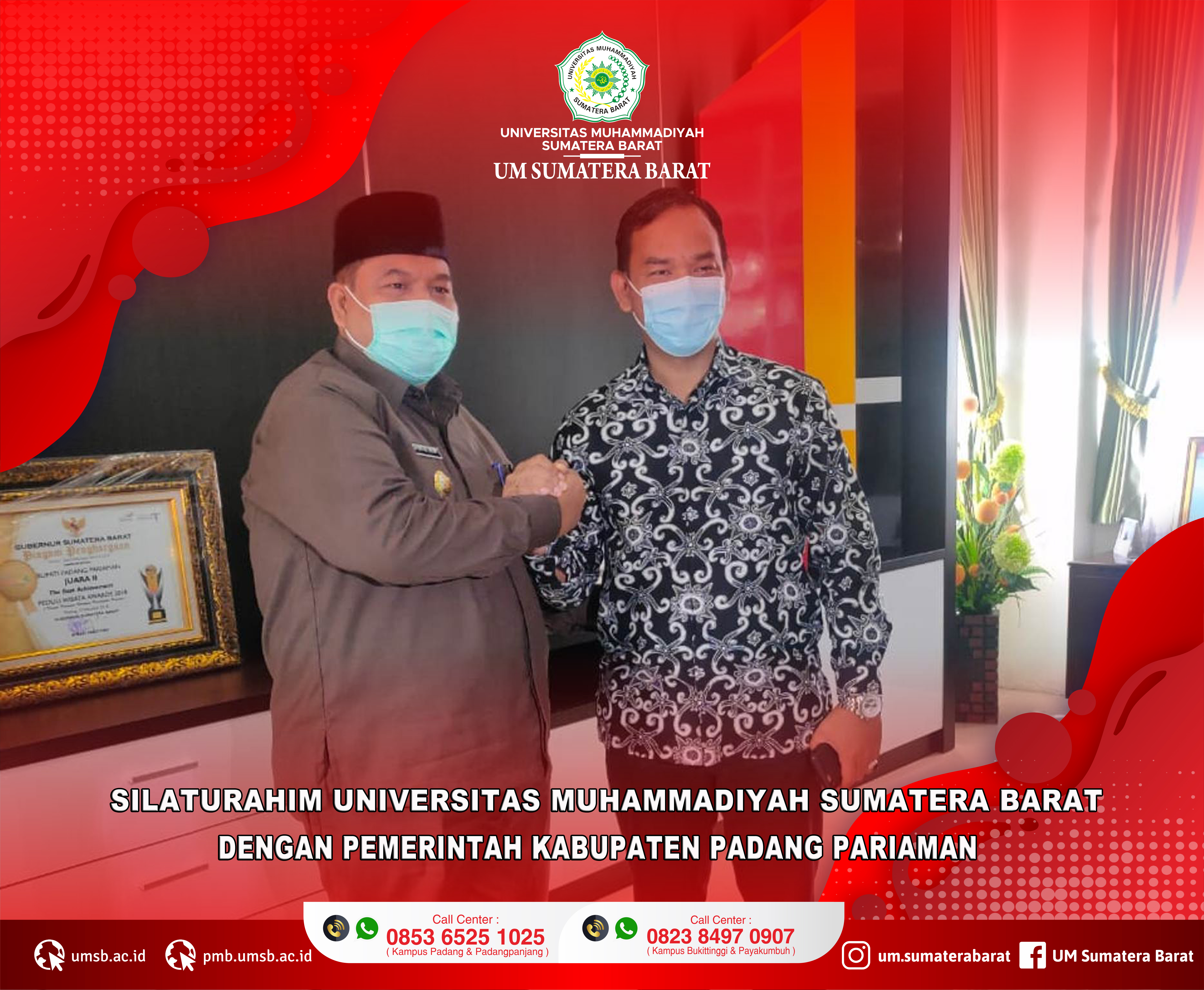 UNIVERSITAS MUHAMMADIYAH SUMATERA BARAT LAKUKAN KUNJUNGAN SILATURAHIM KE PEMKAB. PADANG PARIAMAN