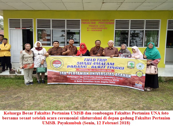 Kunjungan Fak.Pertanian Universitas Asahan (UNA) ke Fak.Pertanian UMSB