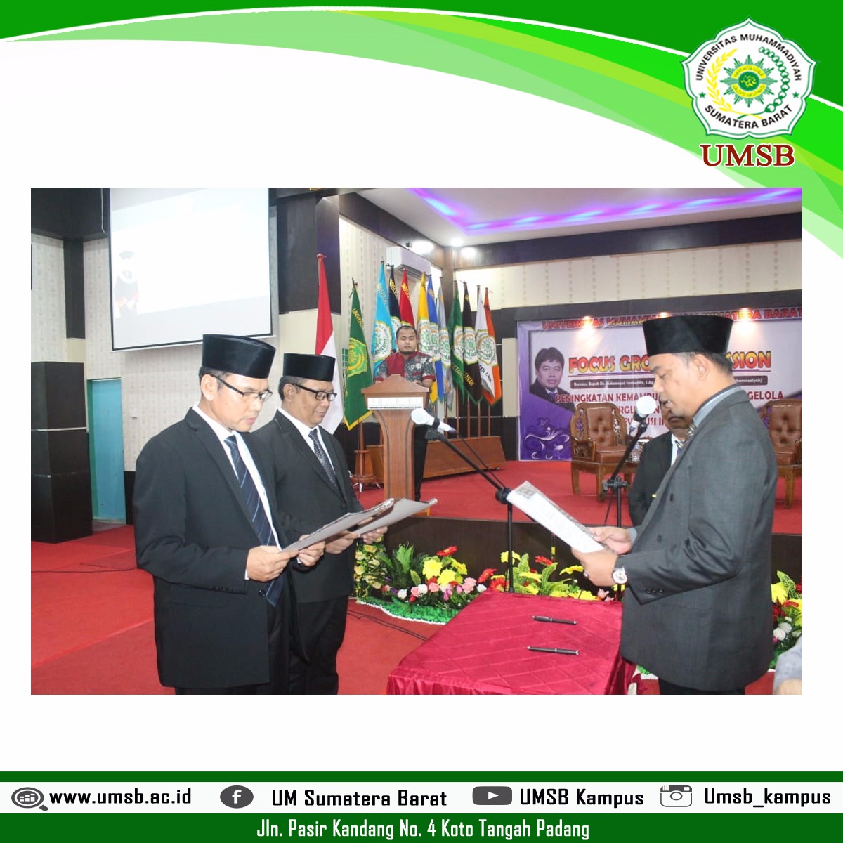 Rektor Lantik dan sekaligus Kukuhkan Pejabat Struktural UMSB