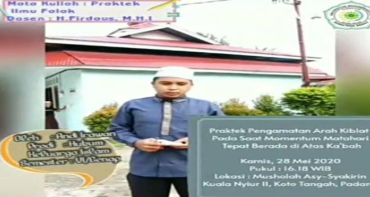 Mahasiswa FAI UMSB sukses menentukan Arah Kiblat dengan momen matahari atas Ka'bah