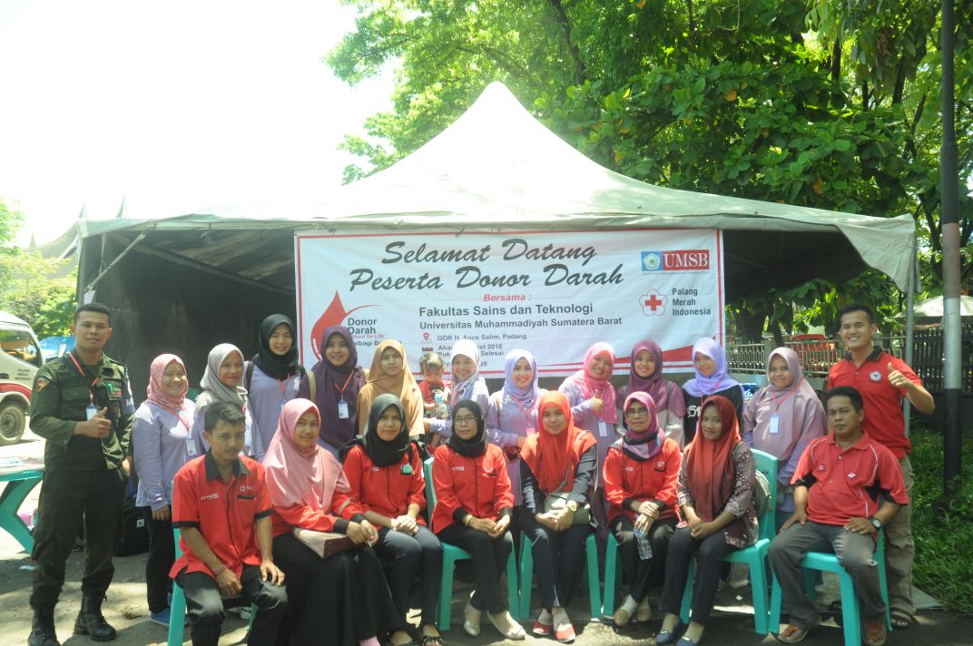 Fakultas Sains dan Teknologi Universitas Muhammadiyah Sumatera Barat Gelar Donor Darah 