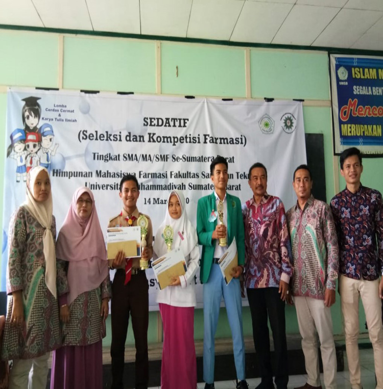 Program studi Farmasi UMSB adakan "SEDATIF" (Seleksi dan Kompetisi Farmasi) tingkat SMK/MA/SMF Se- Sumatera Barat
