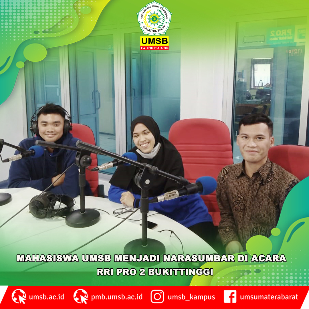 Mahasiswa Fakultas Teknik Menjadi Narasumber di Acara Numpang Nampang RRI Pro 2 Bukittinggi