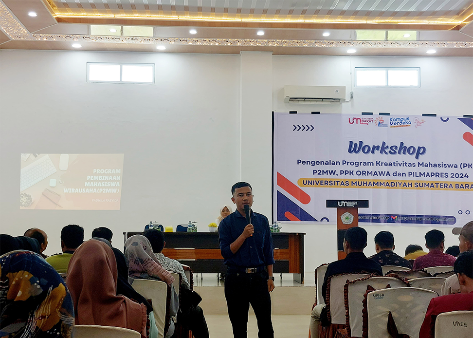 PUSPRESMA UM Sumatera Barat Menggelar Workshop Pengenalan Program Kreativitas Mahasiswa