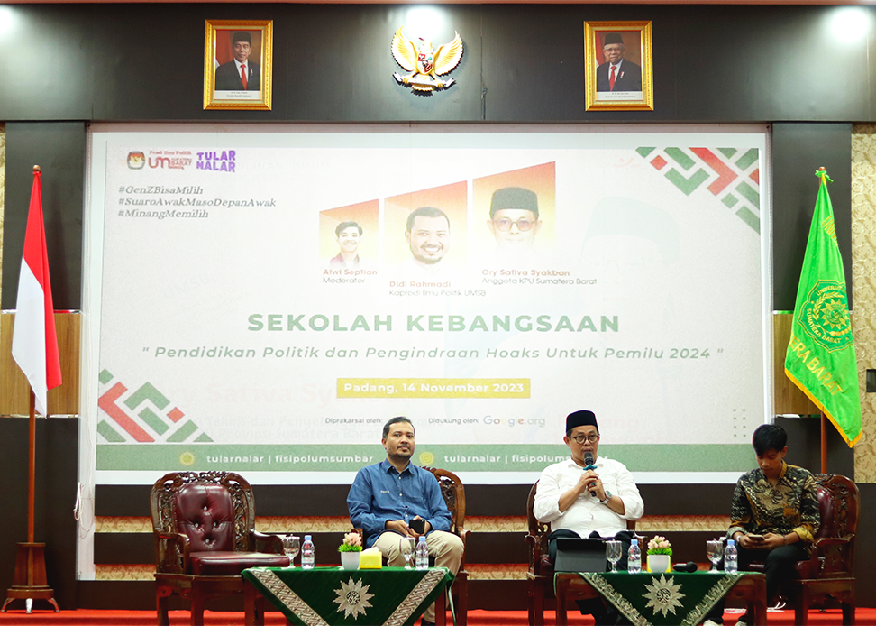 Literasi Demokrasi ; UM Sumatera Barat Soroti Generasi Z, Cegah Hoax Jelang Pemilu
