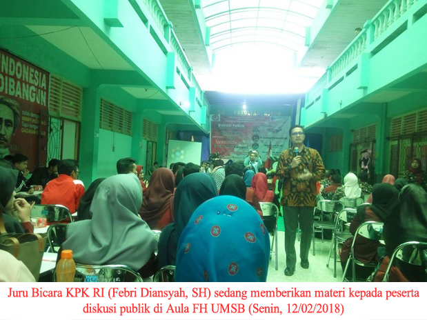Fakultas Hukum UMSB Jihad Melawan Korupsi 