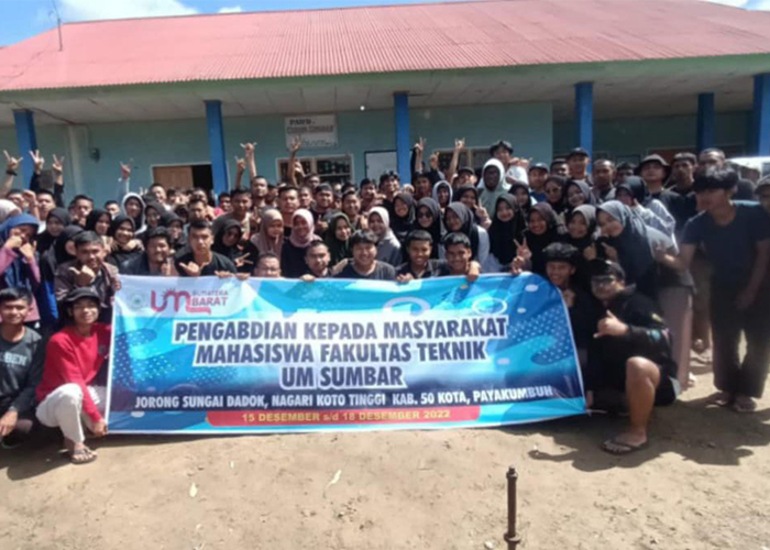Fakultas Teknik UM Sumatera Barat Laksanakan Pengabdian Kepada Masyarakat Di Kampung Sarugo