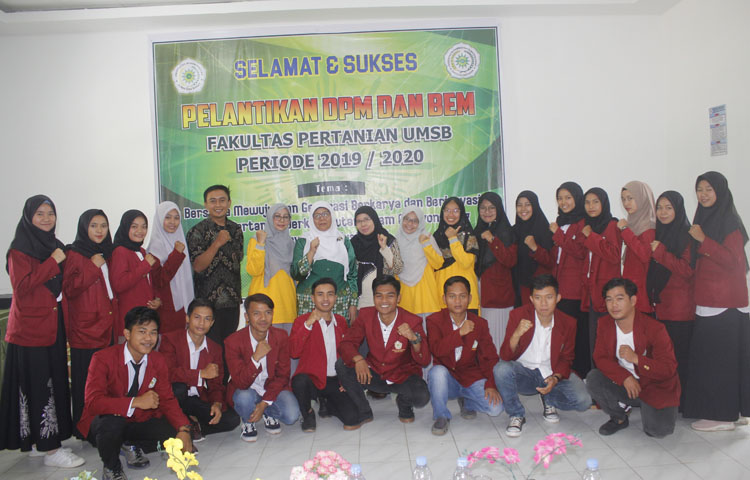 Pelantikan Pengurus BEM  dan DPM Fakultas Pertanian UMSB Periode 2019/2020