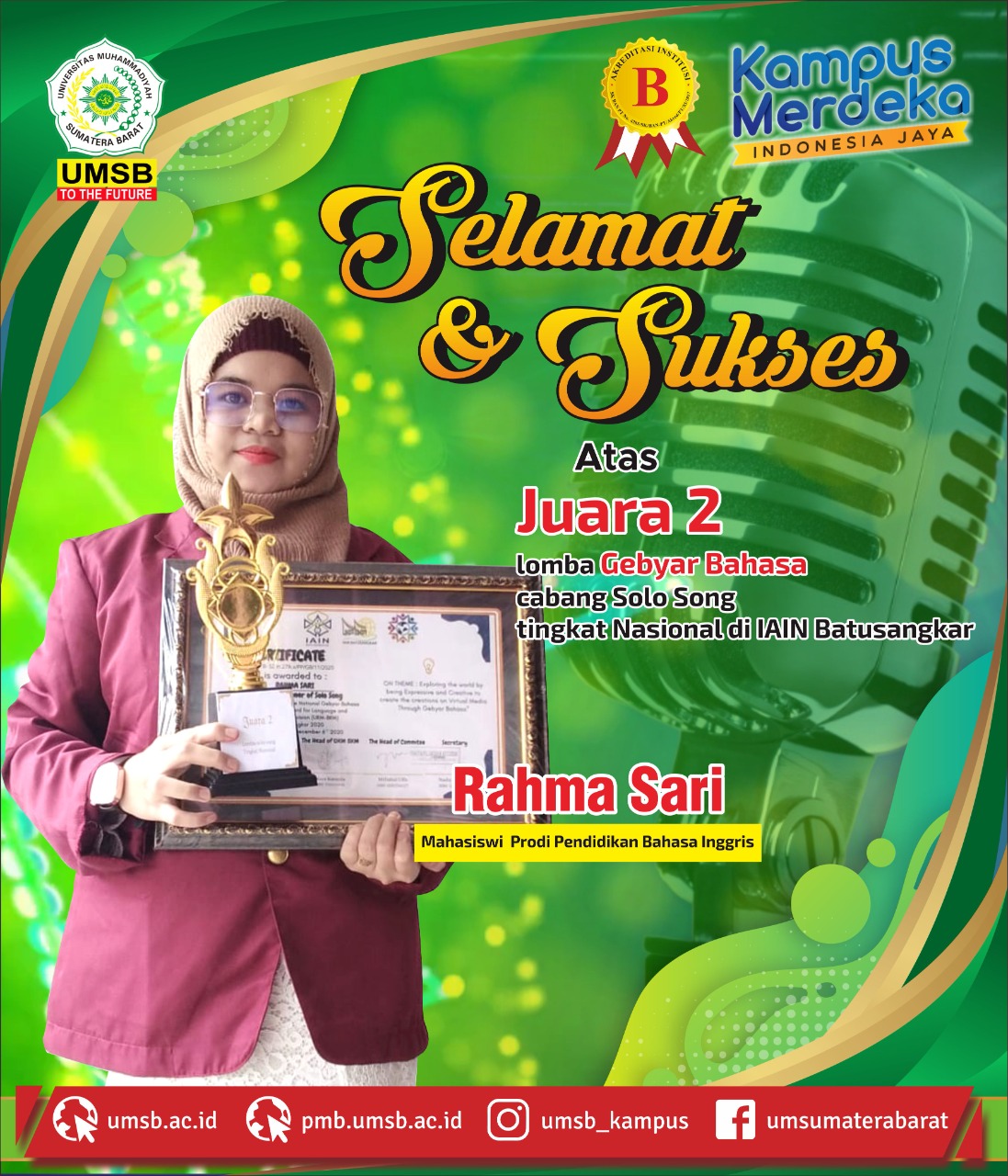 Lagi-Lagi Mahasiswa FKIP UMSB Raih Prestasi 