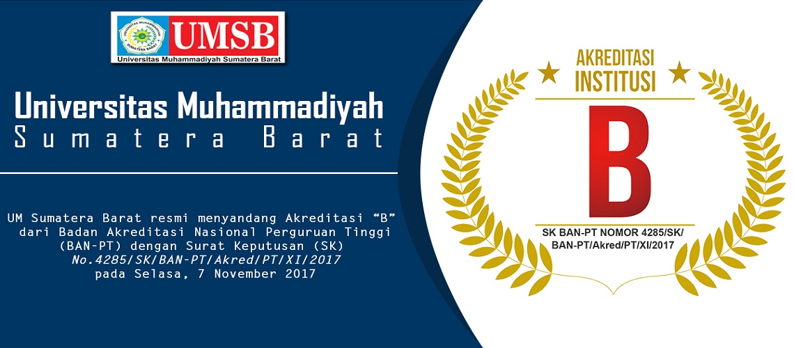 Alhamdulillah, Akreditasi Institusi UMSB telah Terakreditasi B